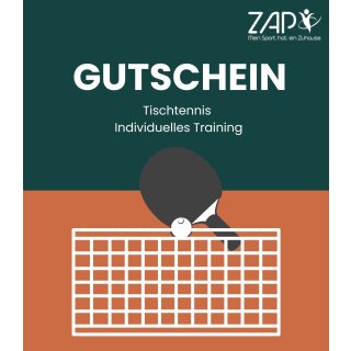 Tischtennis Individuelles Training Gutschein