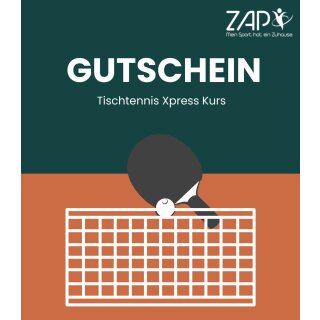 Tischtennis Xpress Kurse für Einsteiger ab Januar Gutschein